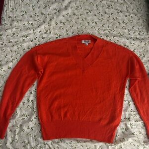 Madewell  V-Neck Sweater in Bright Red/Candy Red. Size XXS.